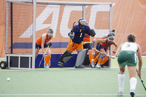 Albany totaled just one shot Sunday afternoon as SU posted its seventh-straight shut out.